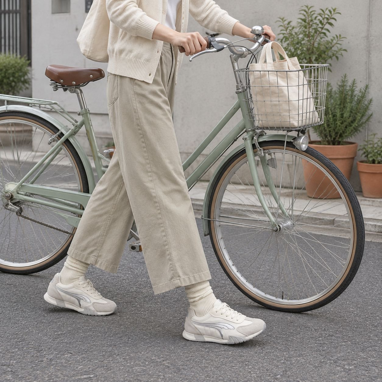 おしゃれなレトロスタイルのトレーニングシューズ