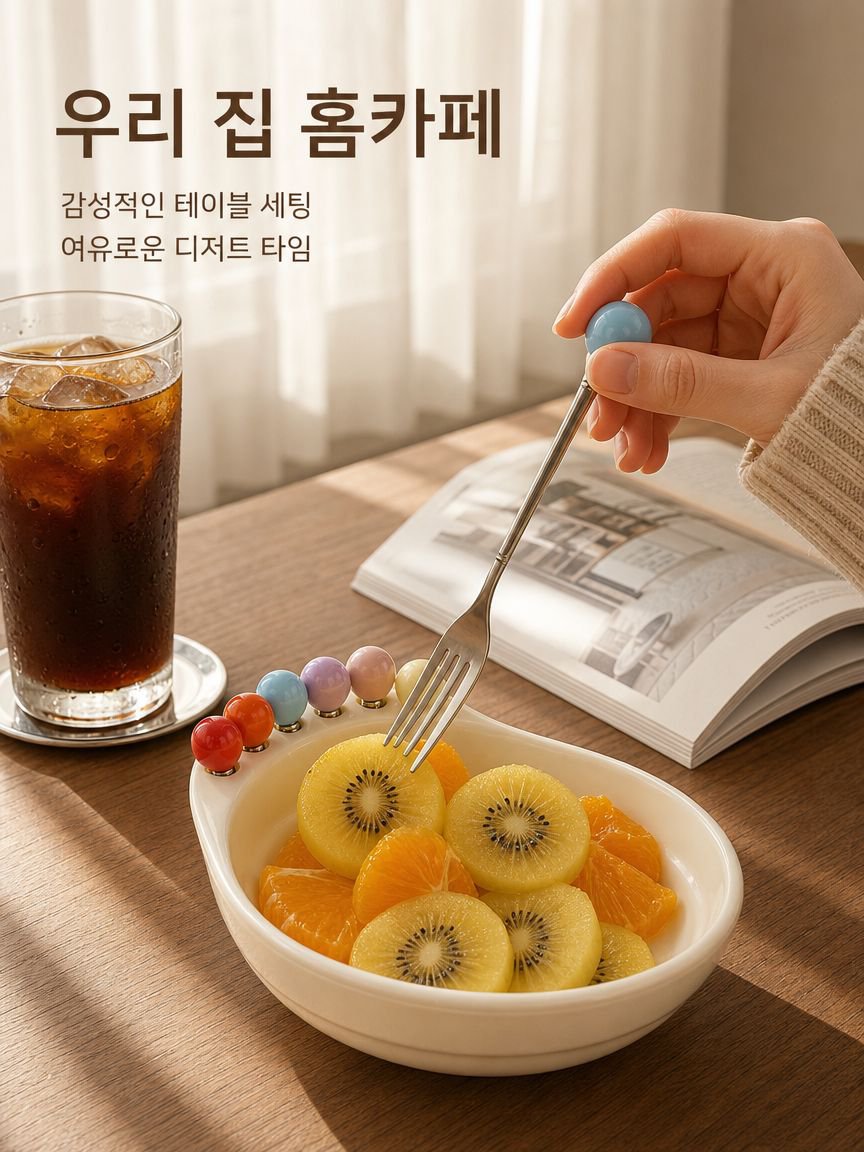 과일 접시, 큰 과일 포크 그릇