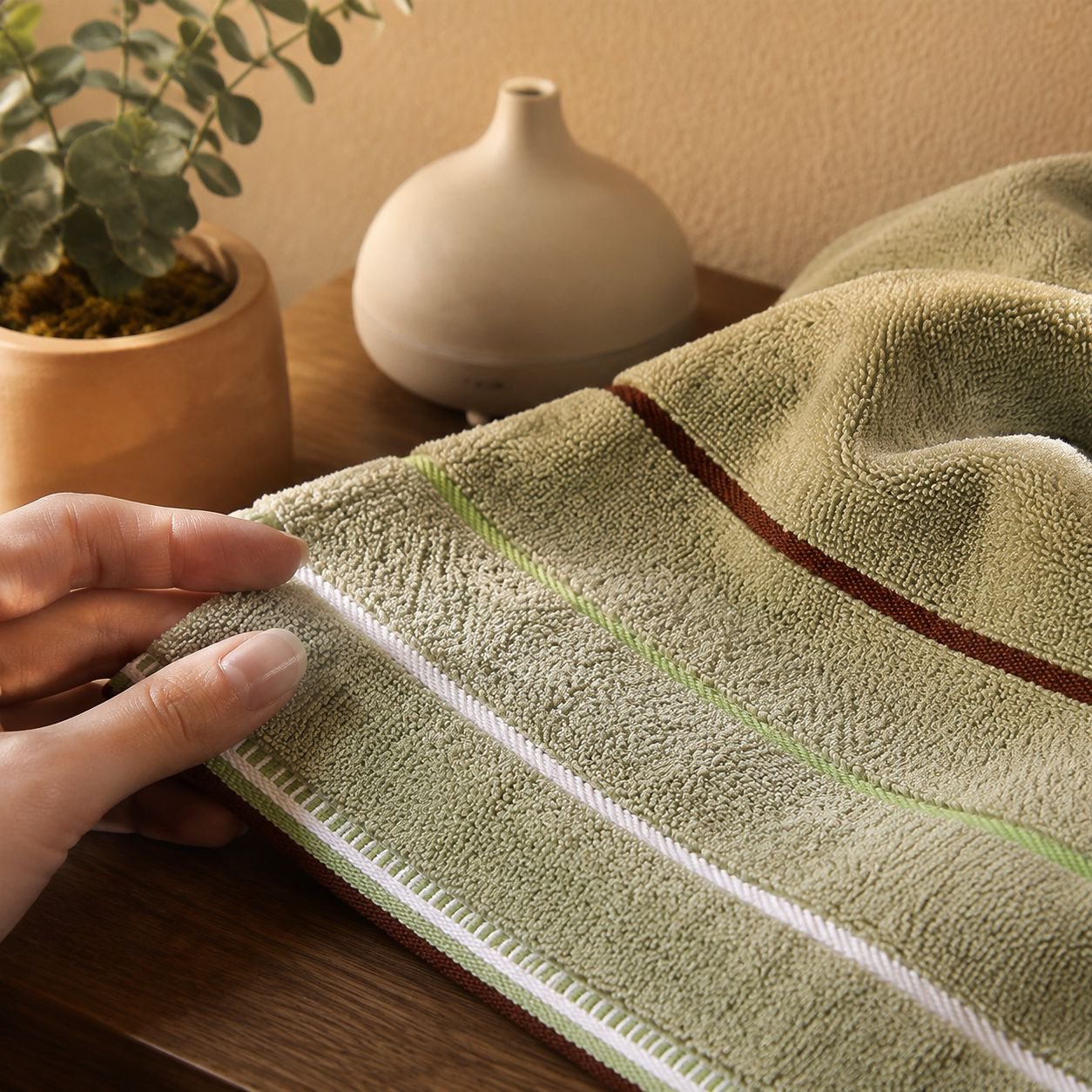 Home towel with superior absorbency