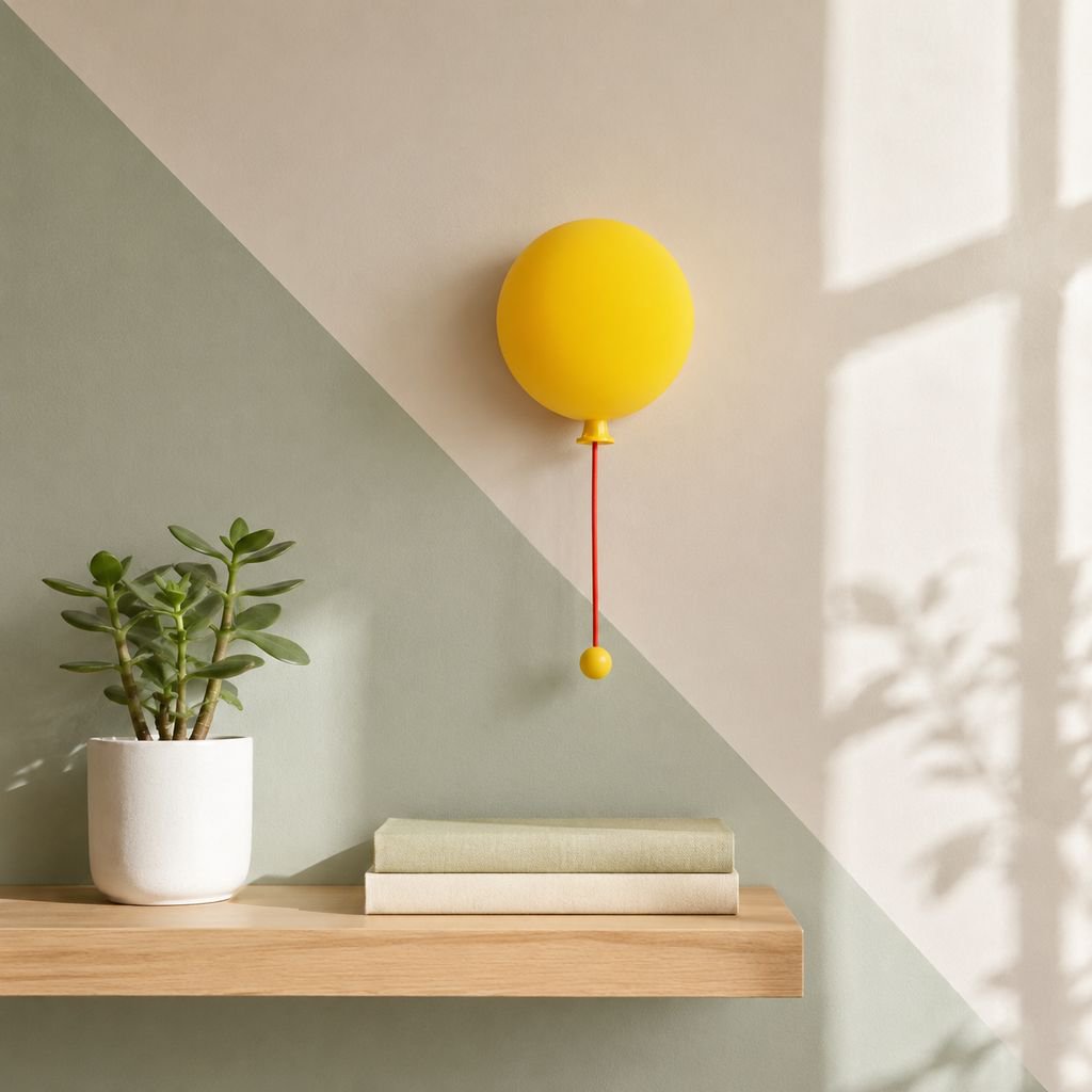 Portable silicone balloon night light for breastfeeding