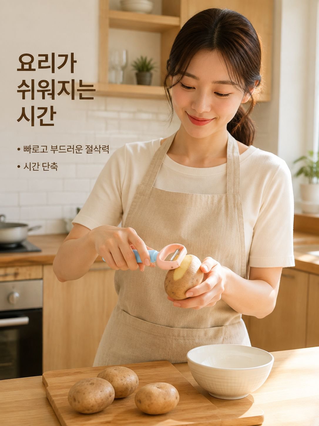 배색 감자·과일 전용 필러, 다기능 보관함, 감자·과일 껍질 벗기기 전용 도구