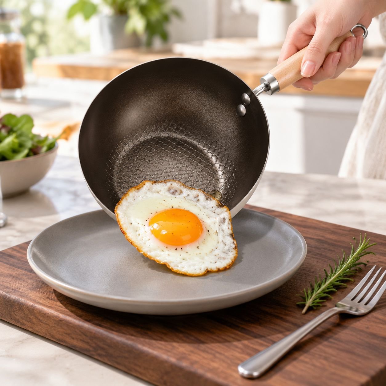 Ceramic NonStick Pan Mini Frying Pan NonStick Pan NonCoating WearResistant Durable Household