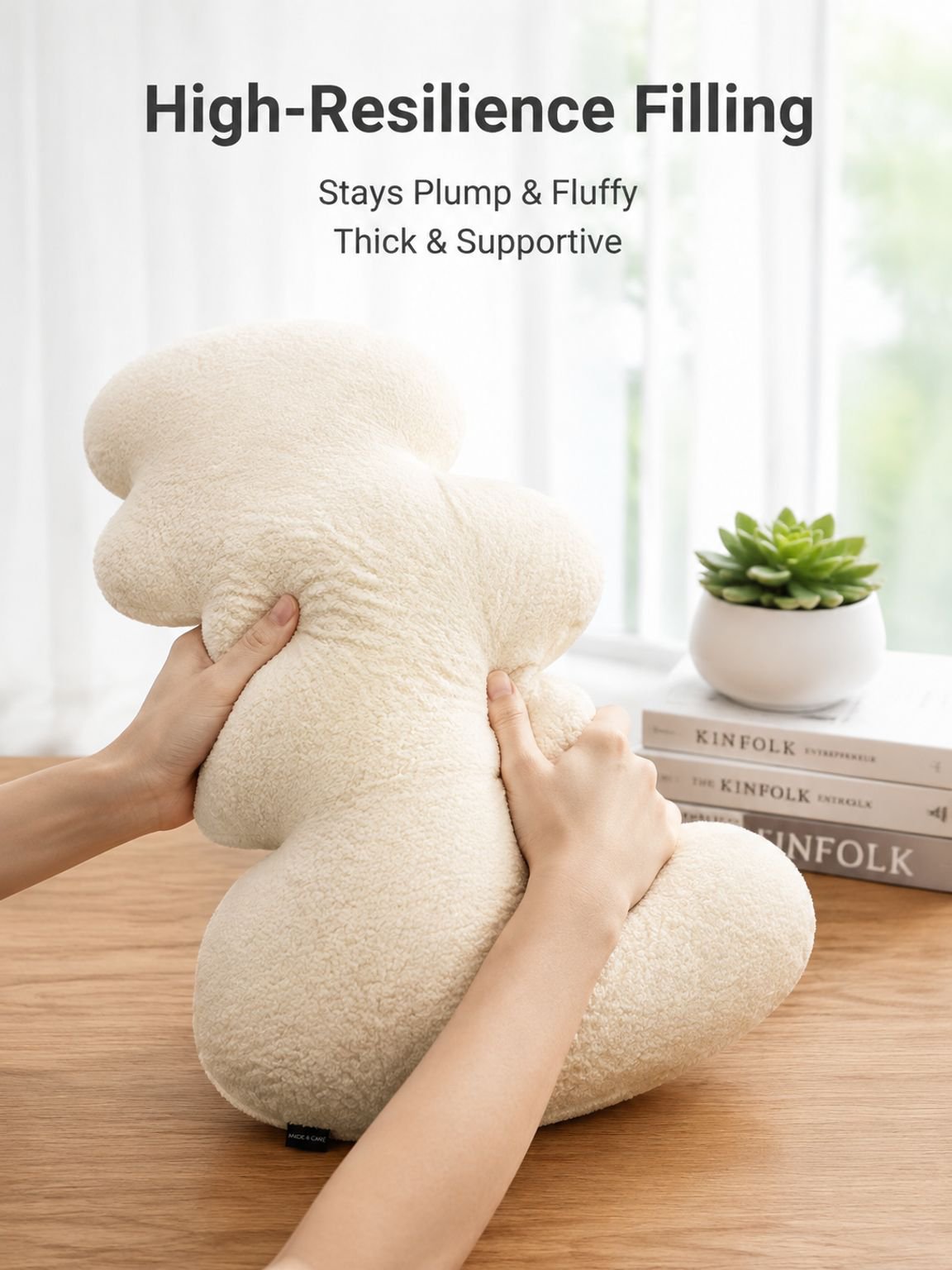 Large Cloud-Shaped Throw Pillow