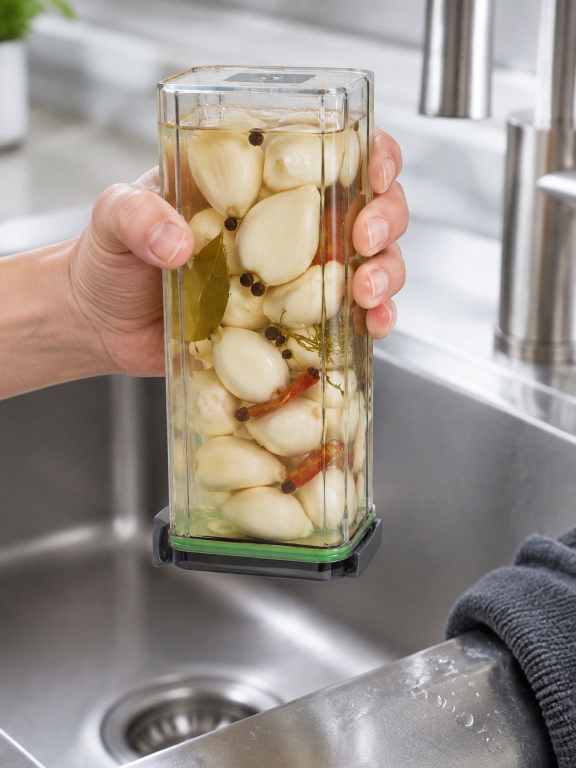 Clear food storage jars with leak-proof lids