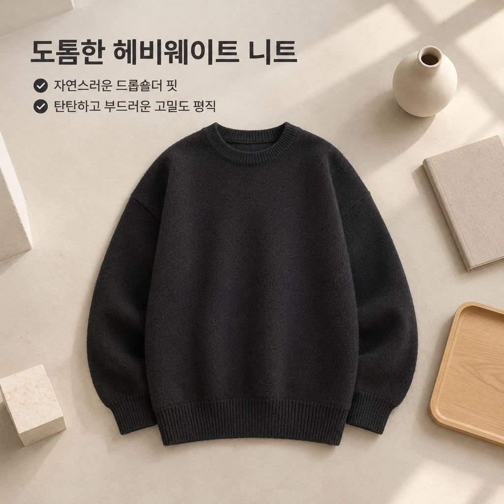 남성 가을 겨울 도톰한 루즈핏 오버핏 니트 스웨터 자켓 아우터