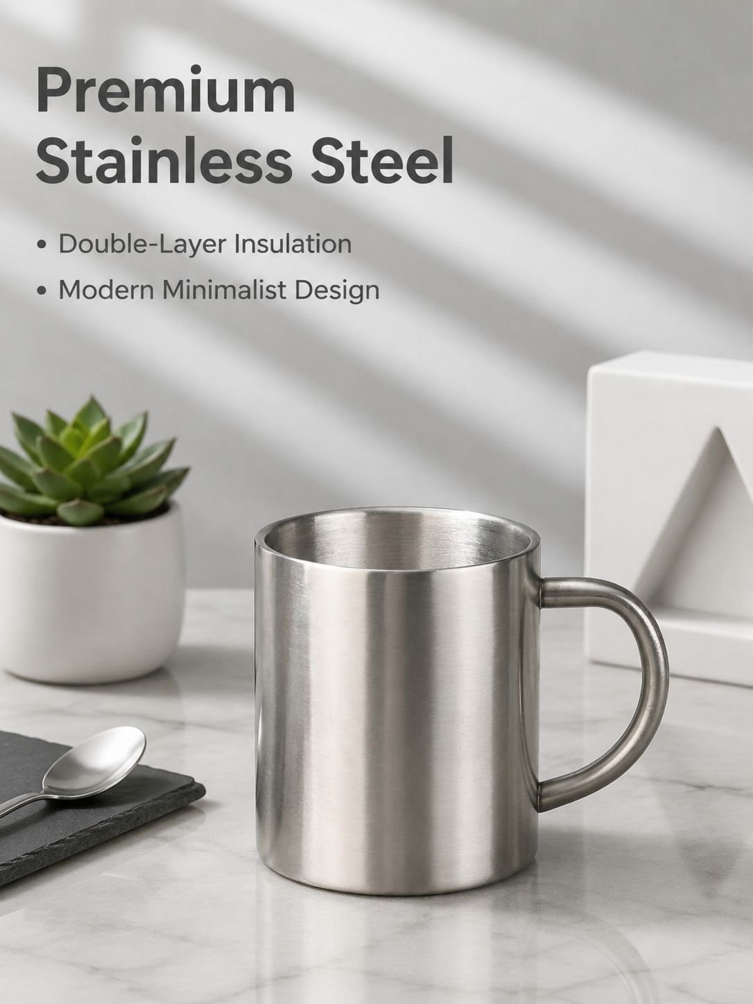 304 Stainless Steel Double-Layer Insulated Water Bottle