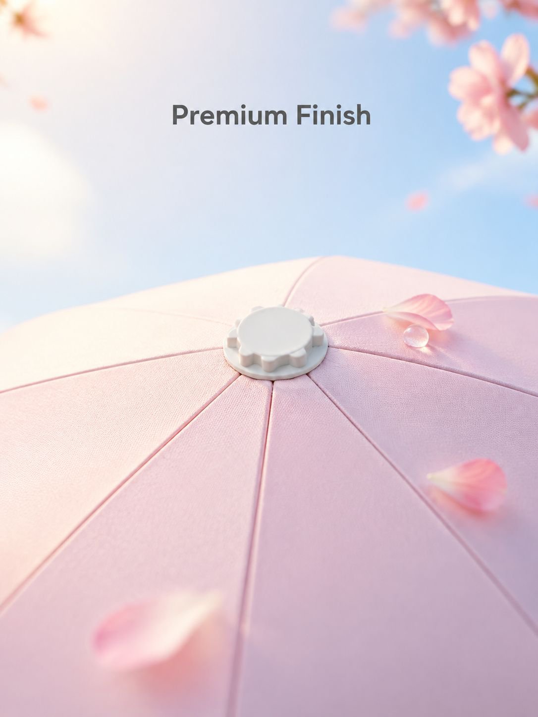 Gradient umbrella providing coverage in light rain