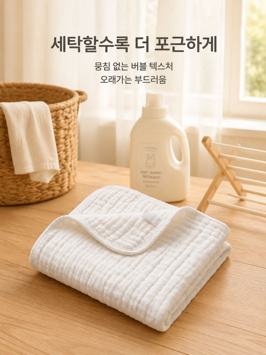 아기 전용 부드러운 무지 거즈 물티슈
