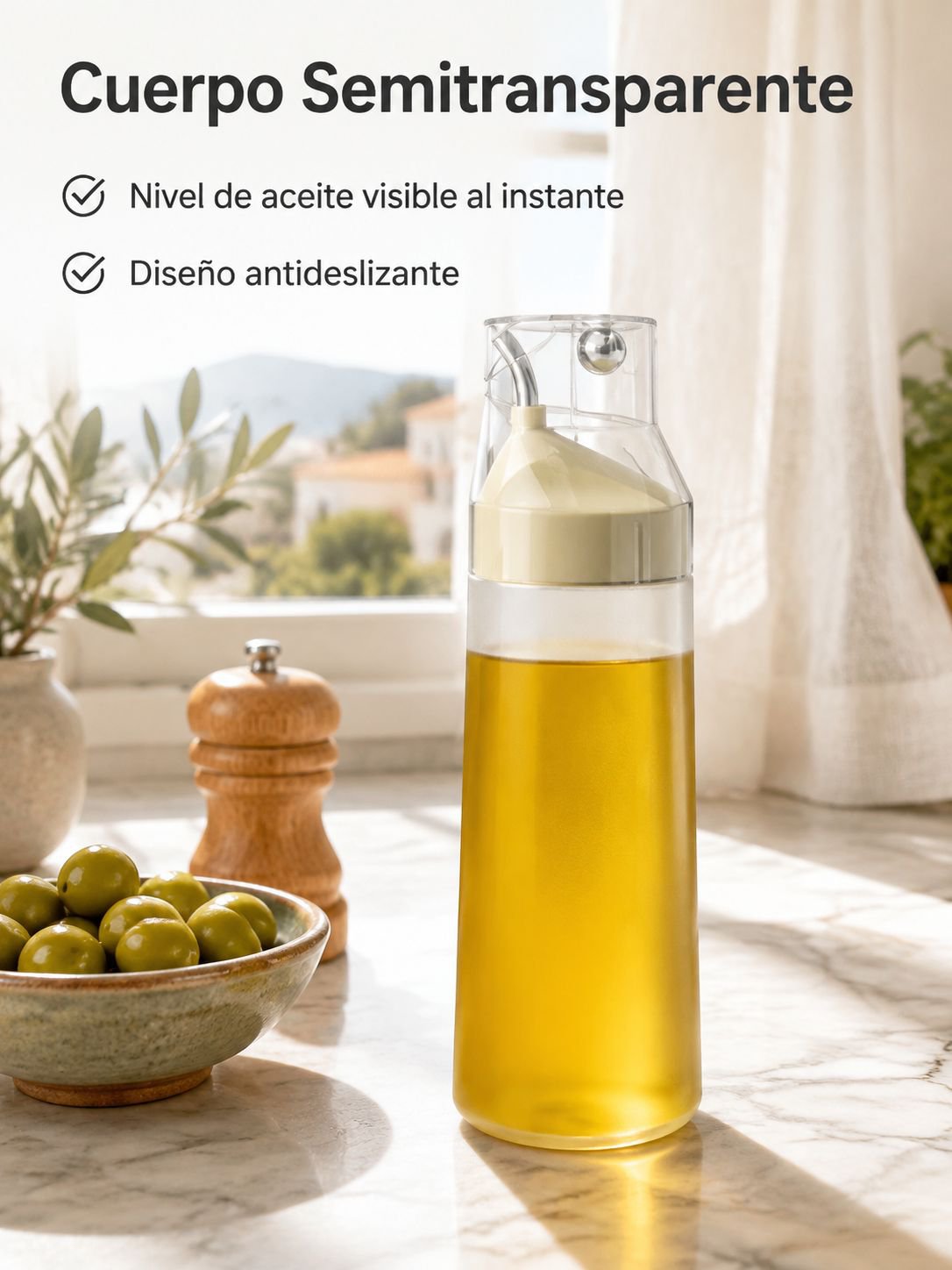 Botella de salsa de soja de vidrio de alta calidad