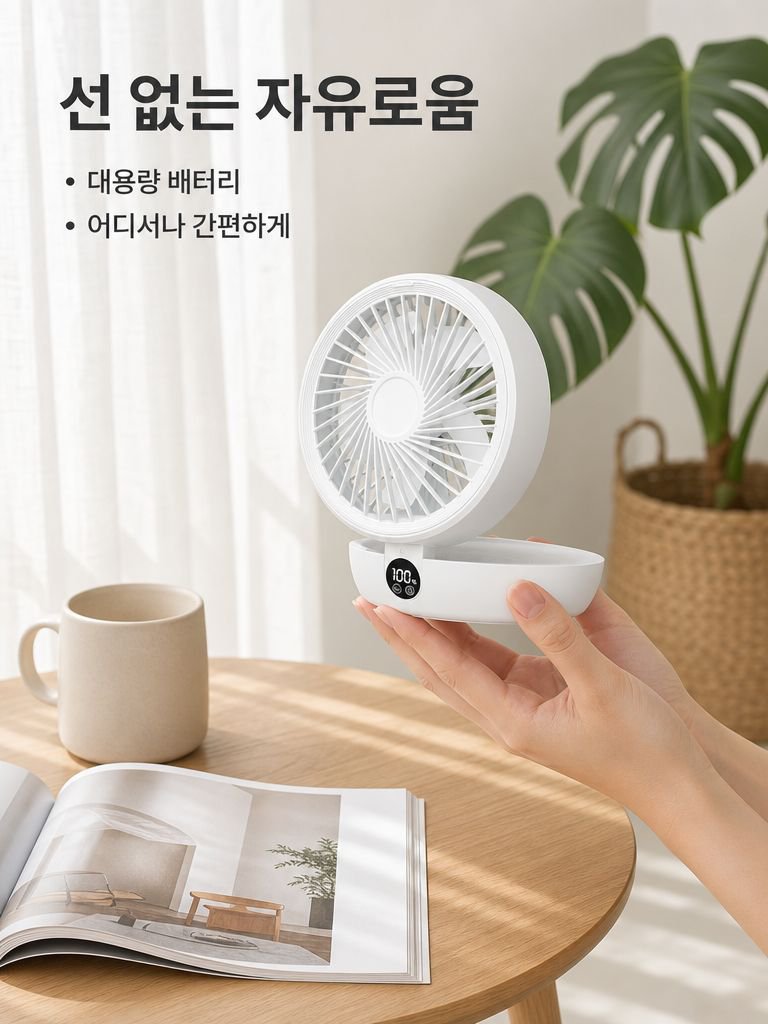 USB 골드 미니 테이블 선풍기 충전식 침대 머리맡 사무실 벽걸이 주방 선풍기