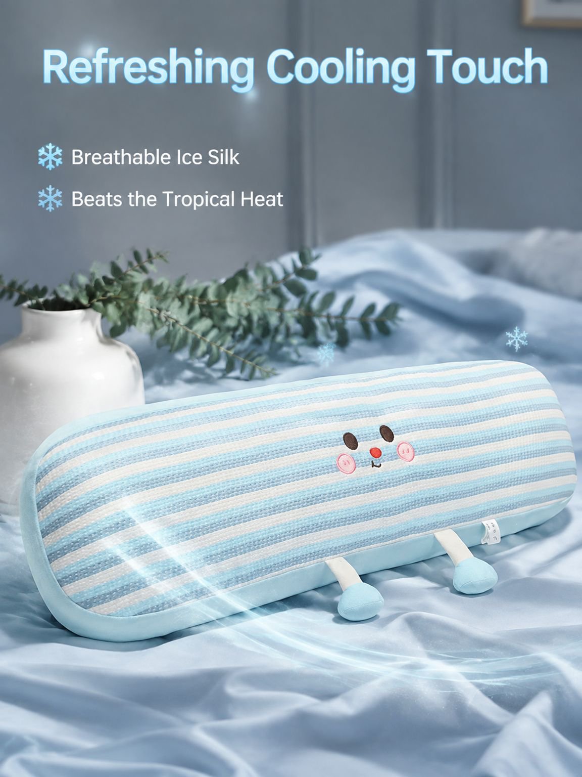 Cooling Ice Silk Long Pillow