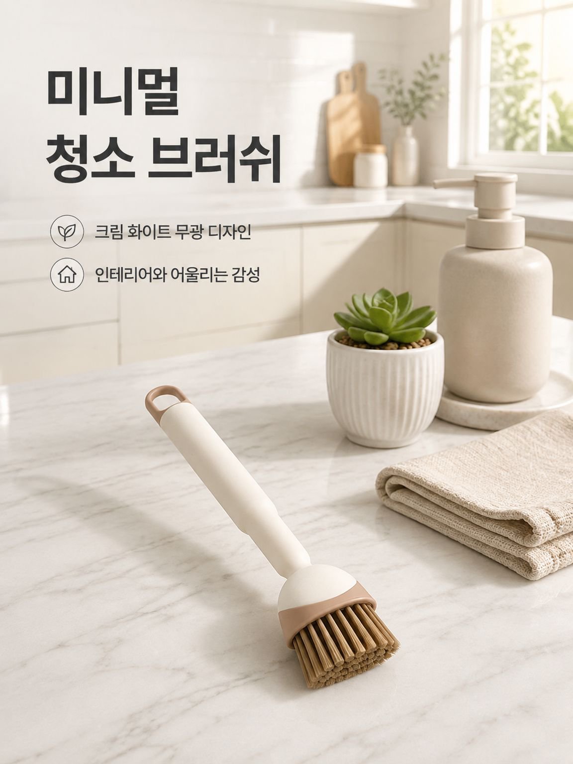  다용도 긴손잡이 청소솔