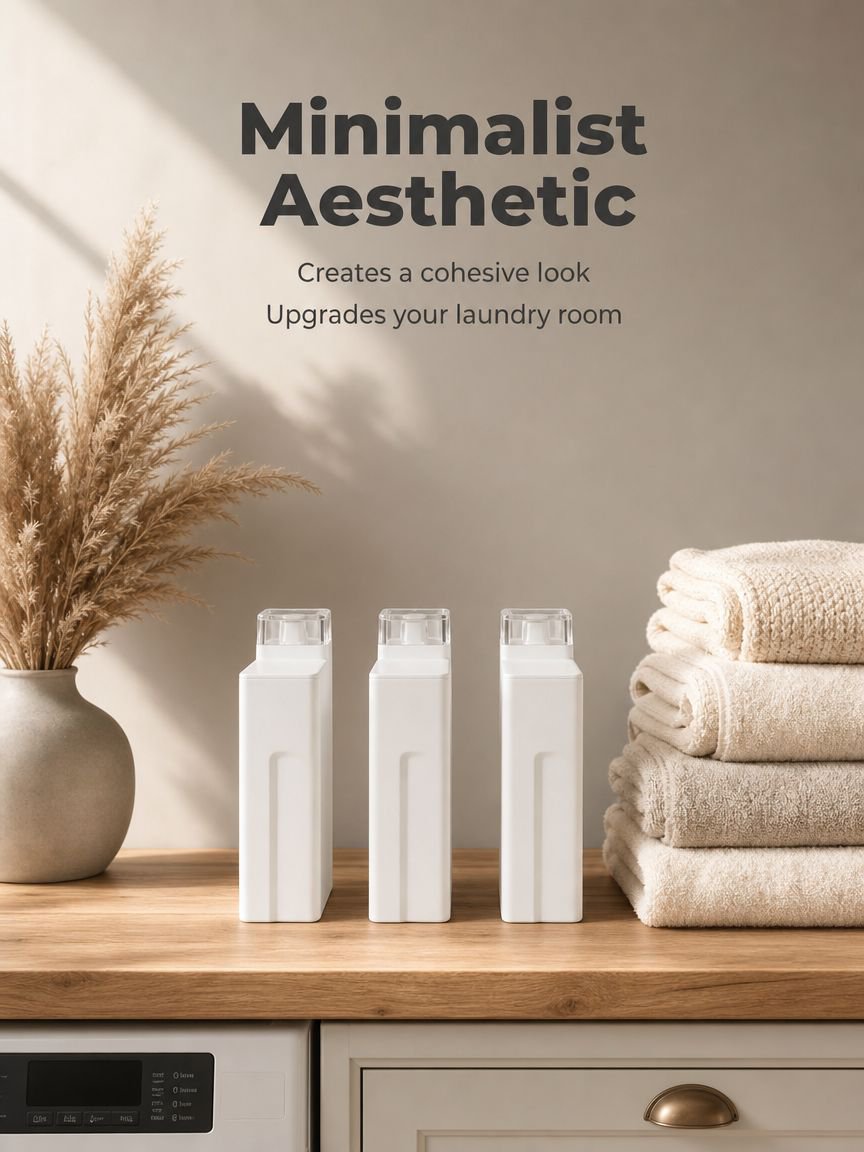 Detergent and fabric softener dispensing bottles set