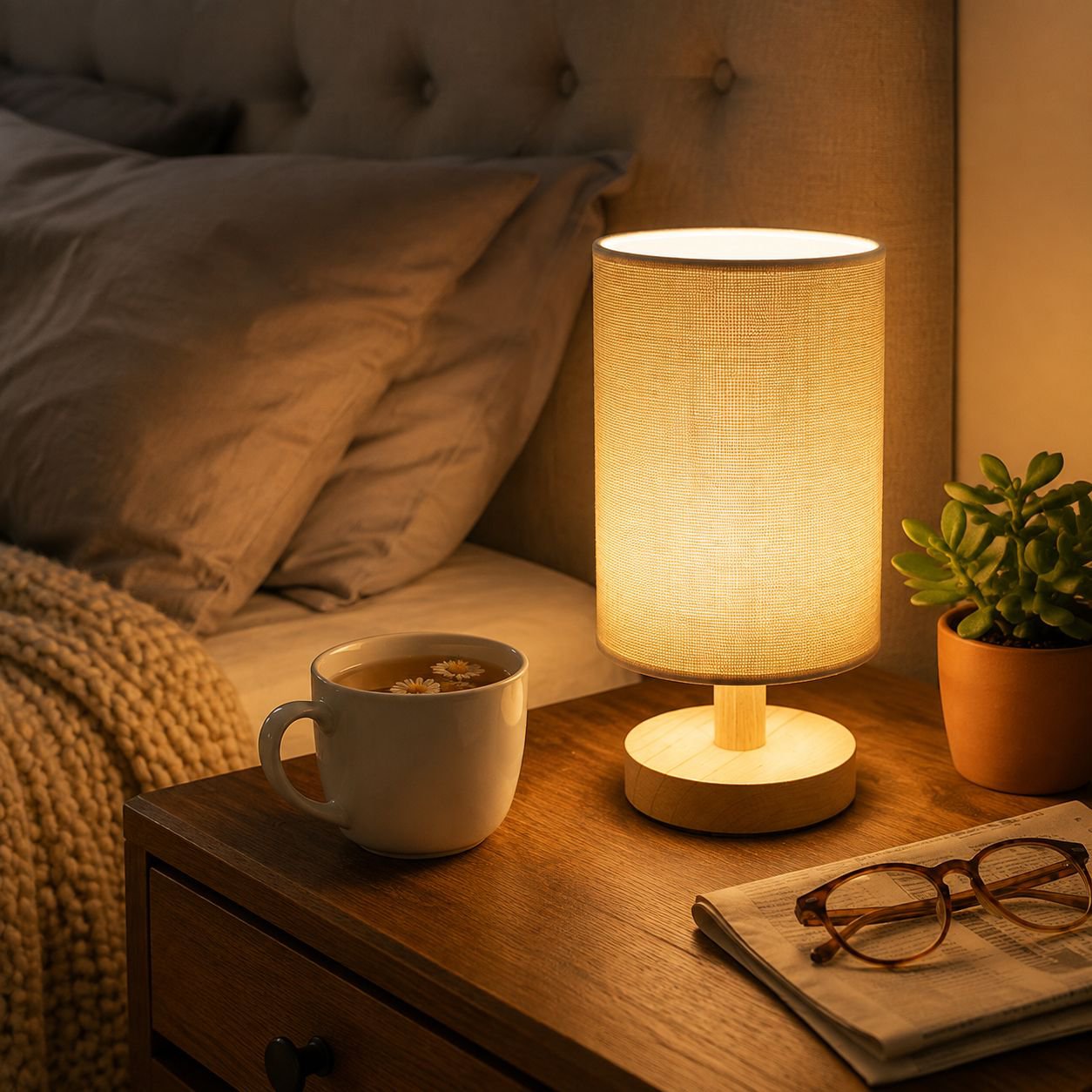 Scandinavian Decorative Fabric Night Light, Soft Eye Protection, Home Decor