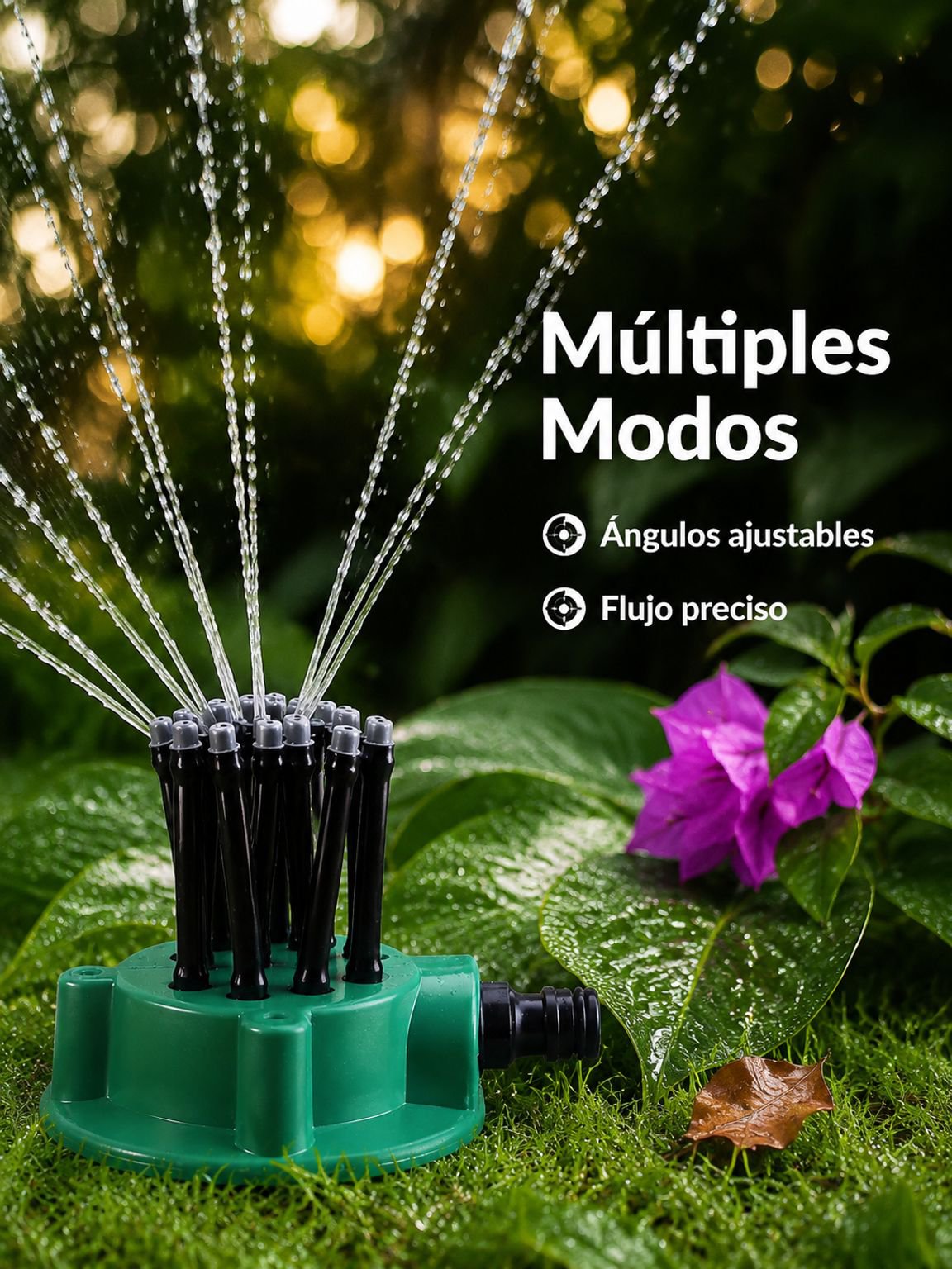 Cabezal de rociador de jardín de rotación automática de 360 grados