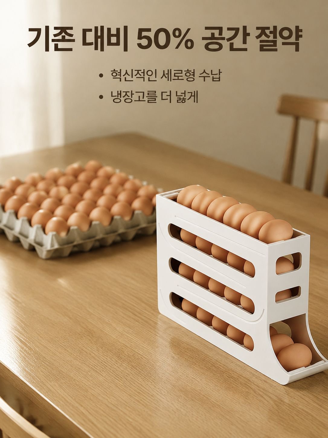냉장고용 4층 자동롤링 계란트레이