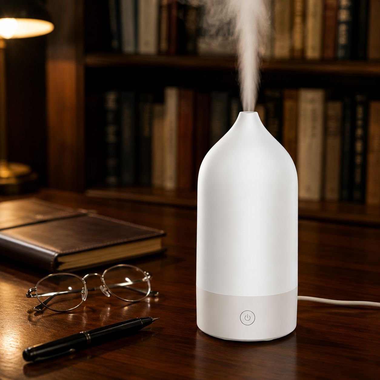 Essential oil diffuser in use, filling room with relaxing aroma