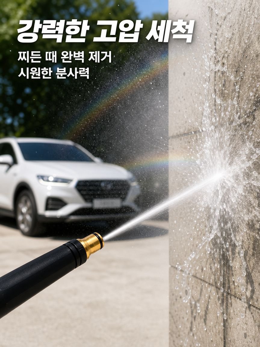 원천공장 흑금강 가정용 세척 고압노즐 수도호스 가압세차 세차용 금속물총