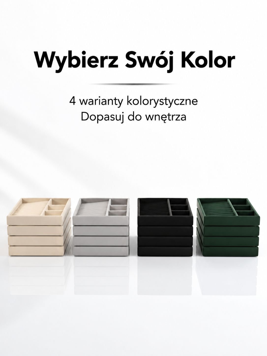 Wielopoziomowe pudełko na biżuterię, organizer na pierścionki, kolczyki, naszyjniki i bransoletki