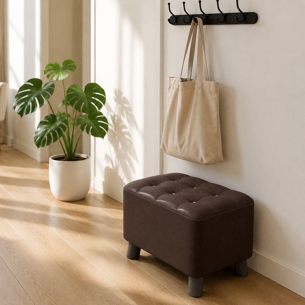 Kreativer quadratischer Hocker für den Heimgebrauch, geeignet zum Schuheanziehen und für Sofas.