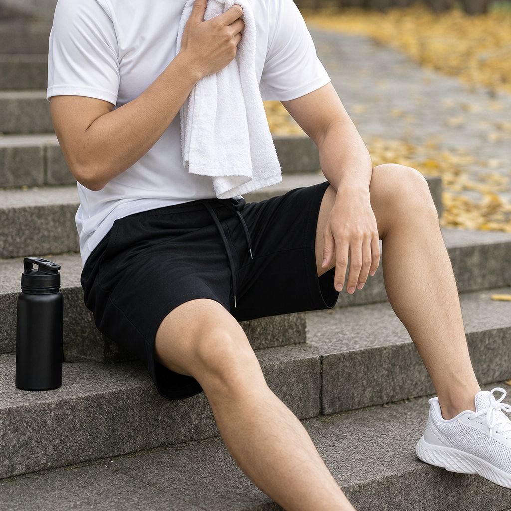 夏にぴったりなカジュアルショートパンツ男性着用例