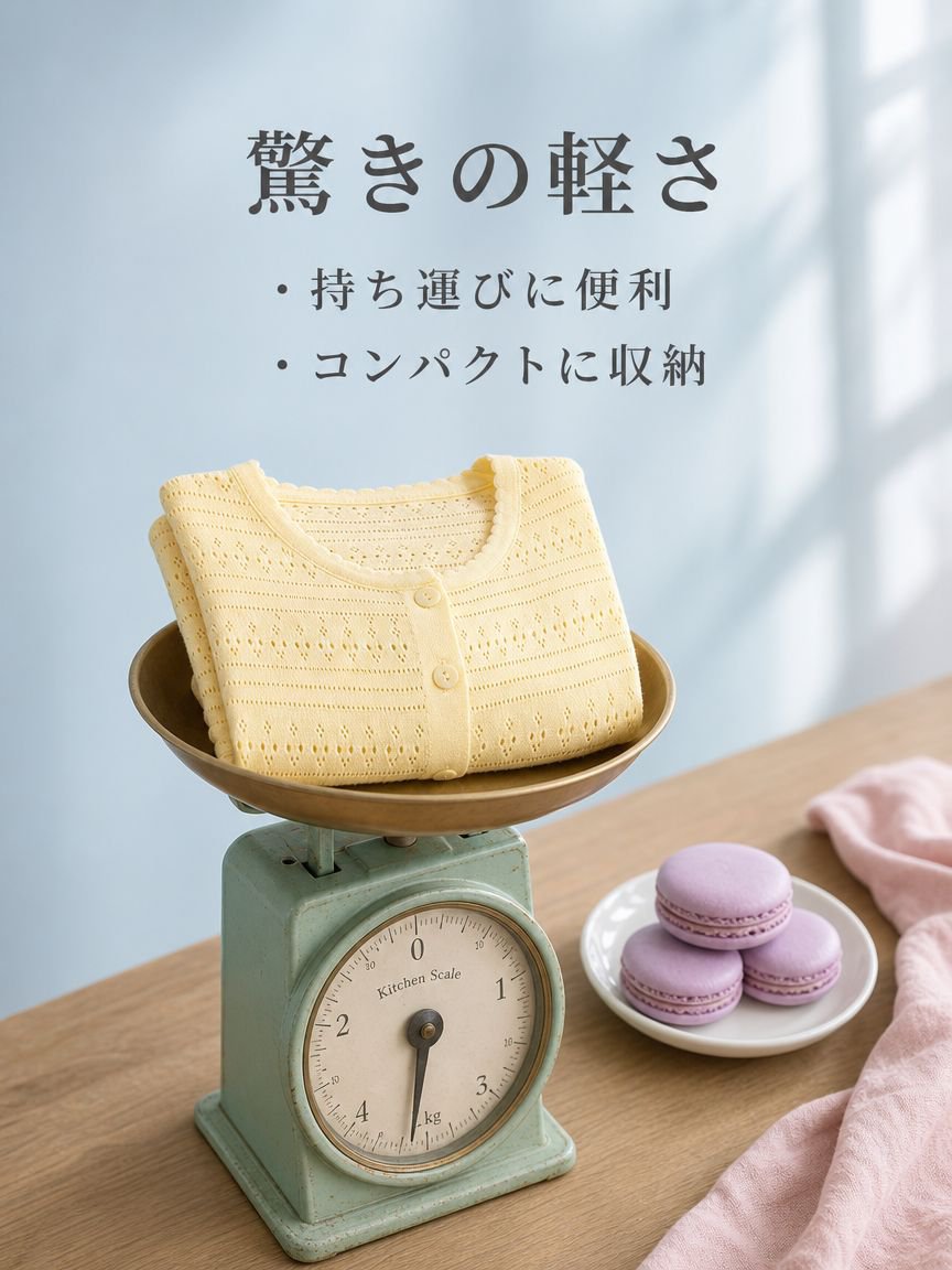 女性らしいシルエットの半袖ニットカーディガン