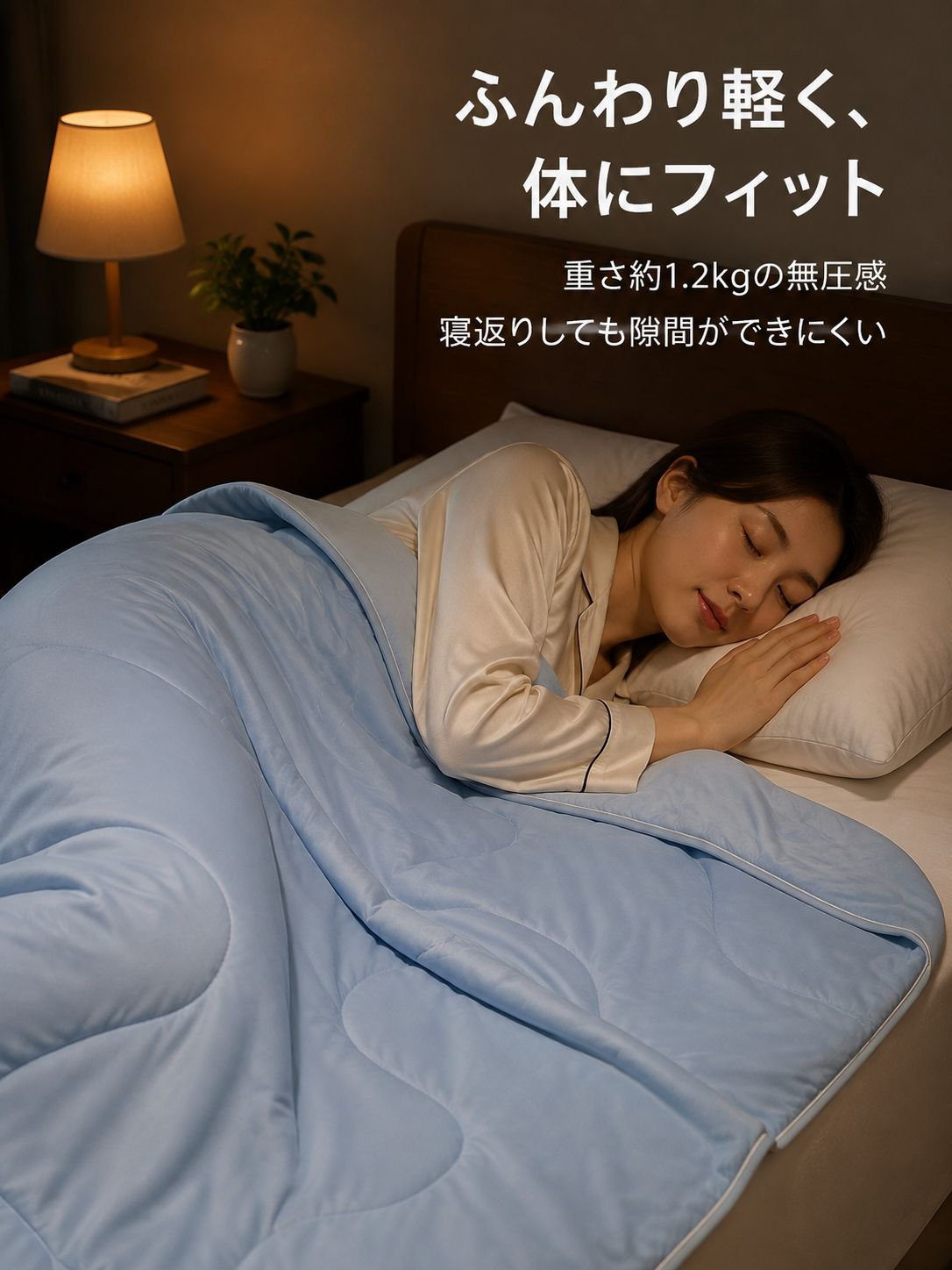 洗濯機で洗えるアイスシルク掛け布団