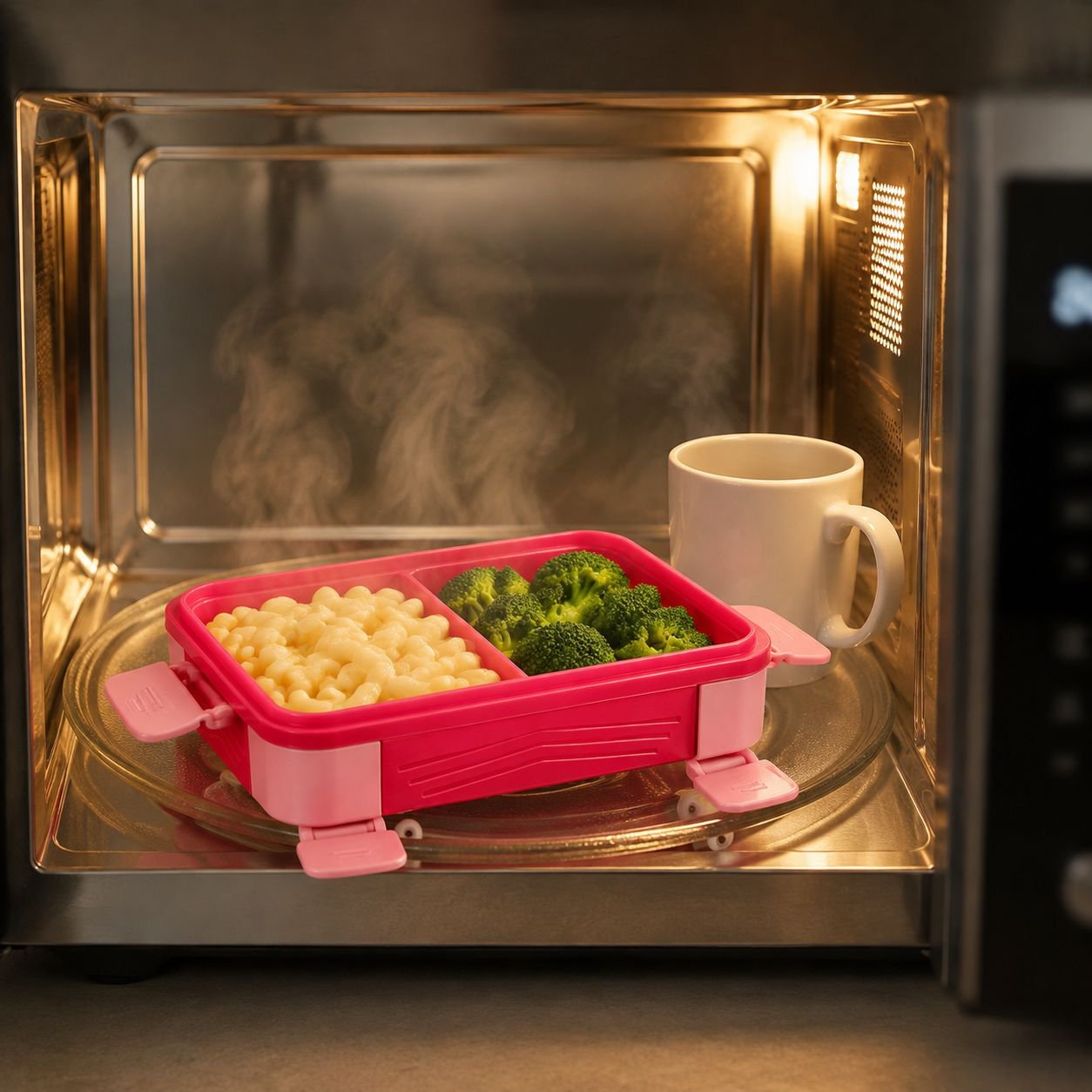 Caja de almuerzo colorida para niños, reutilizable y a prueba de fugas
