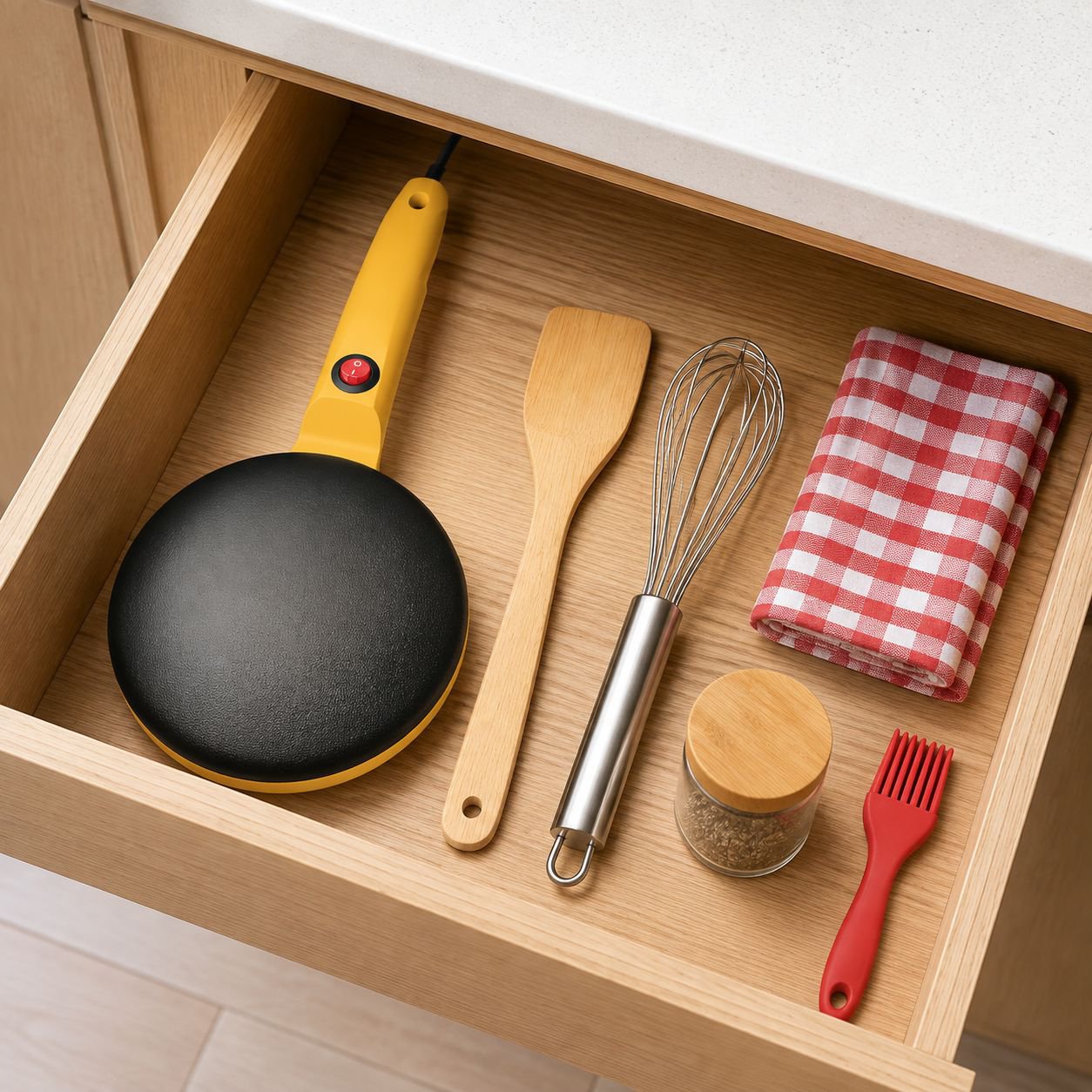 Appareil à crêpes compact pour rouleaux de printemps