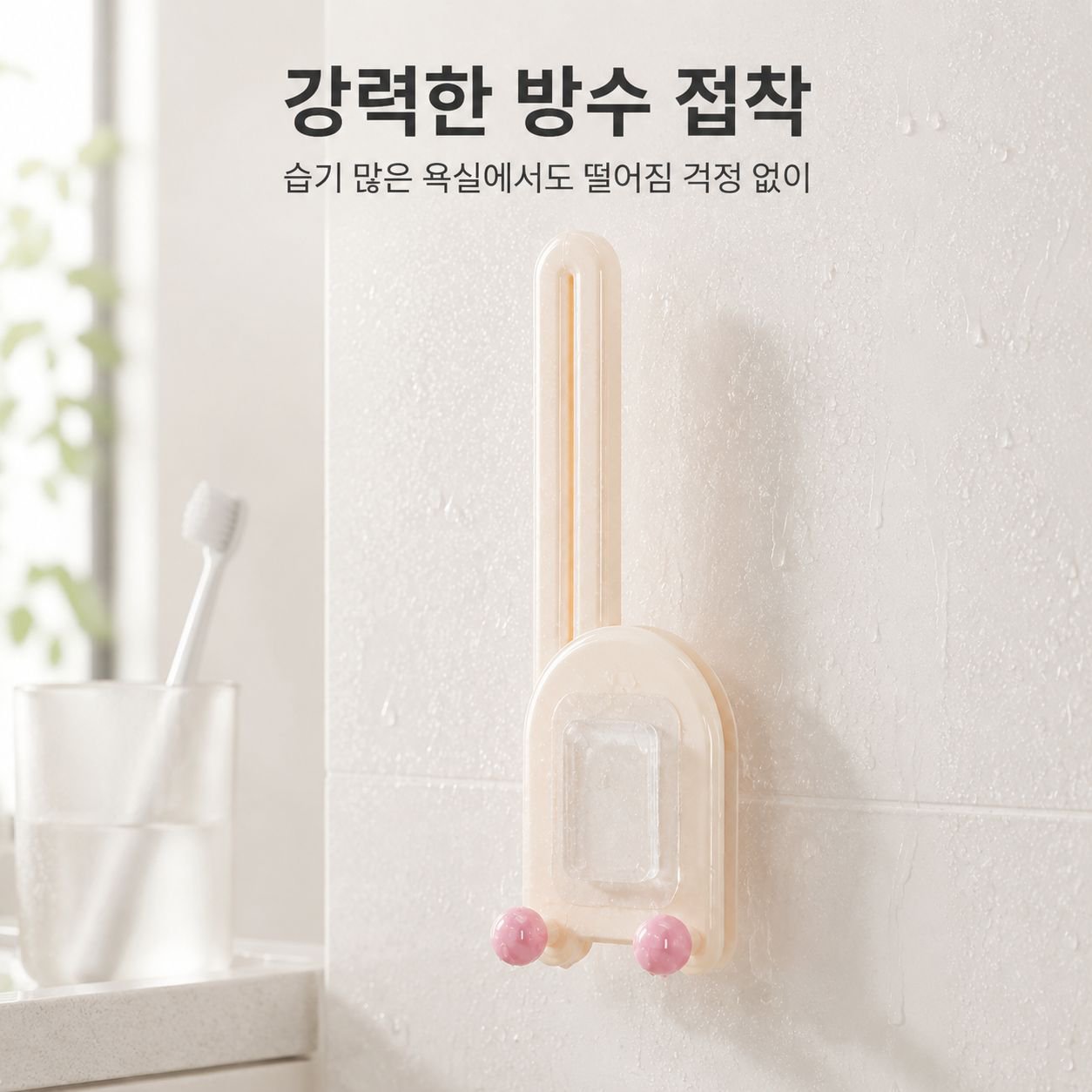 도파민 L자형 수납 랙 헤어밴드 걸이 욕실 헤어액세서리 벽걸이 회전 정리대