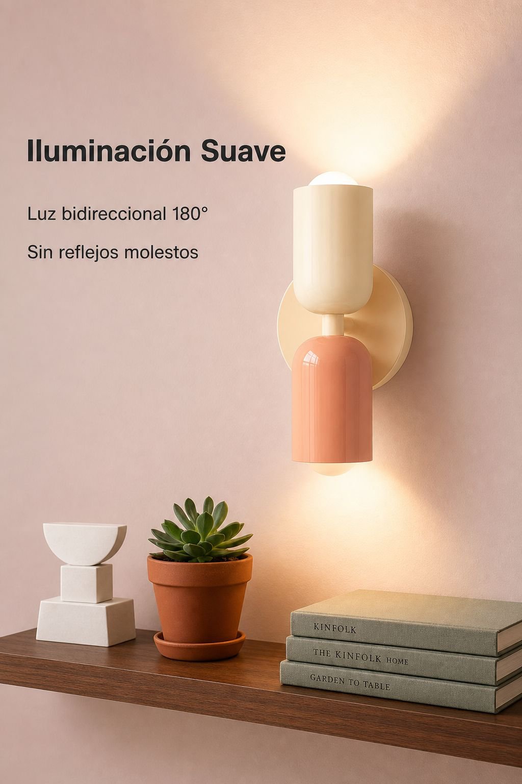 Lámpara de pared estilo crema para dormitorio