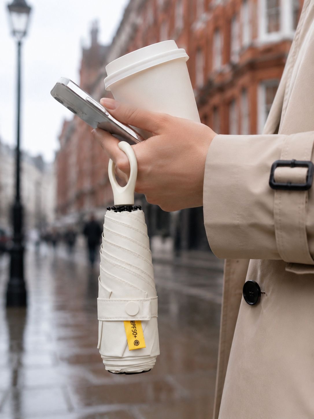 Ultra-Light Folding Mini Umbrella with Finger-Ring Handle