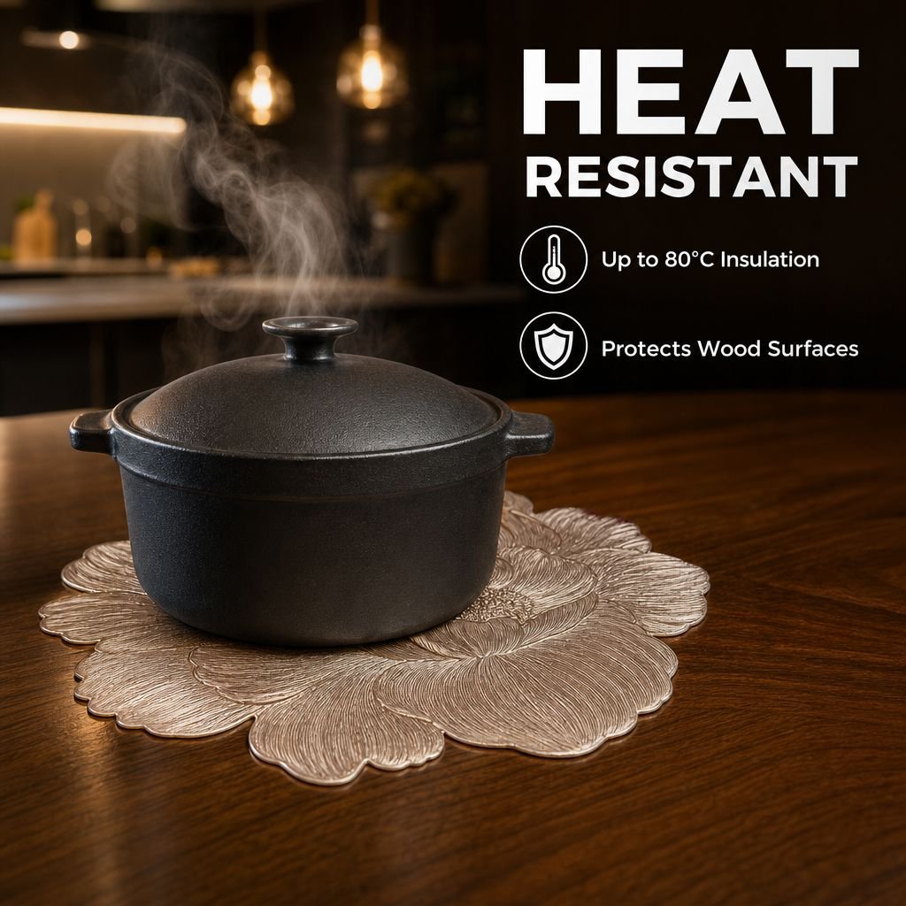 Elegant Solid Color Placemat, Simple Heatproof Table Mat