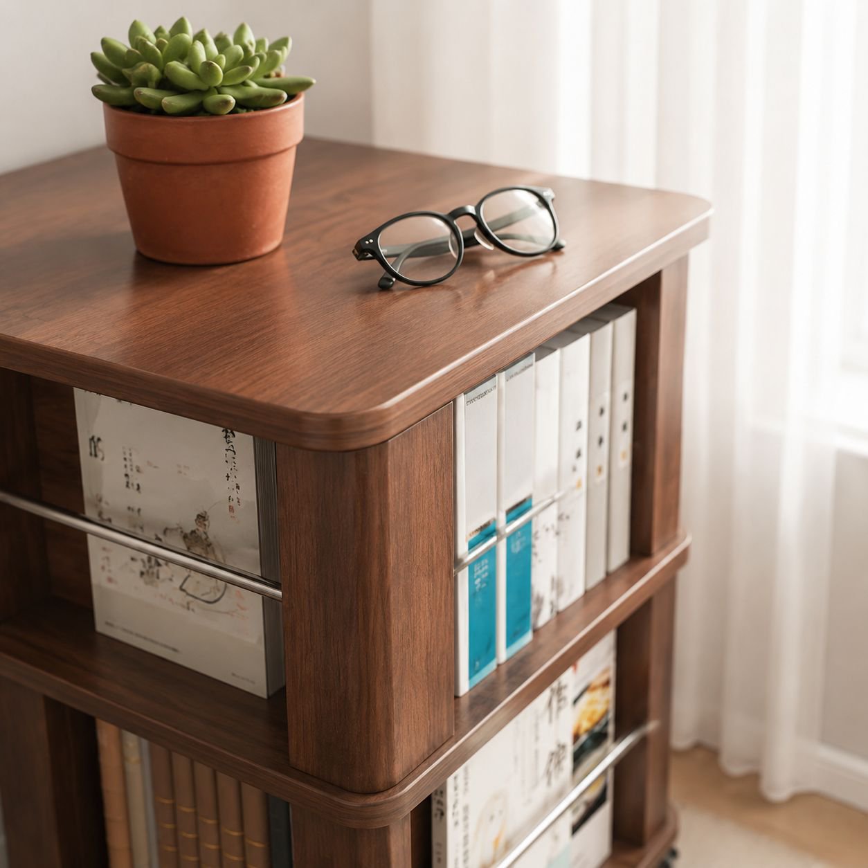 Kids' book and magazine organizer stand