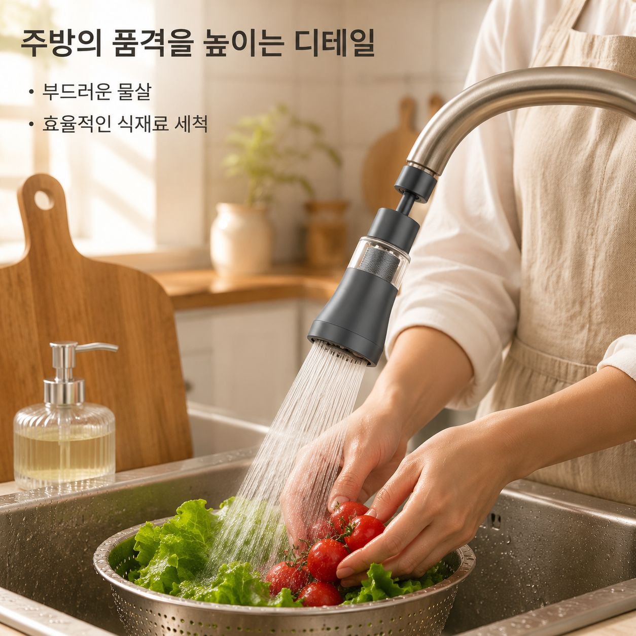 주방 싱크대 범용 회전식 수도꼭지 연장선