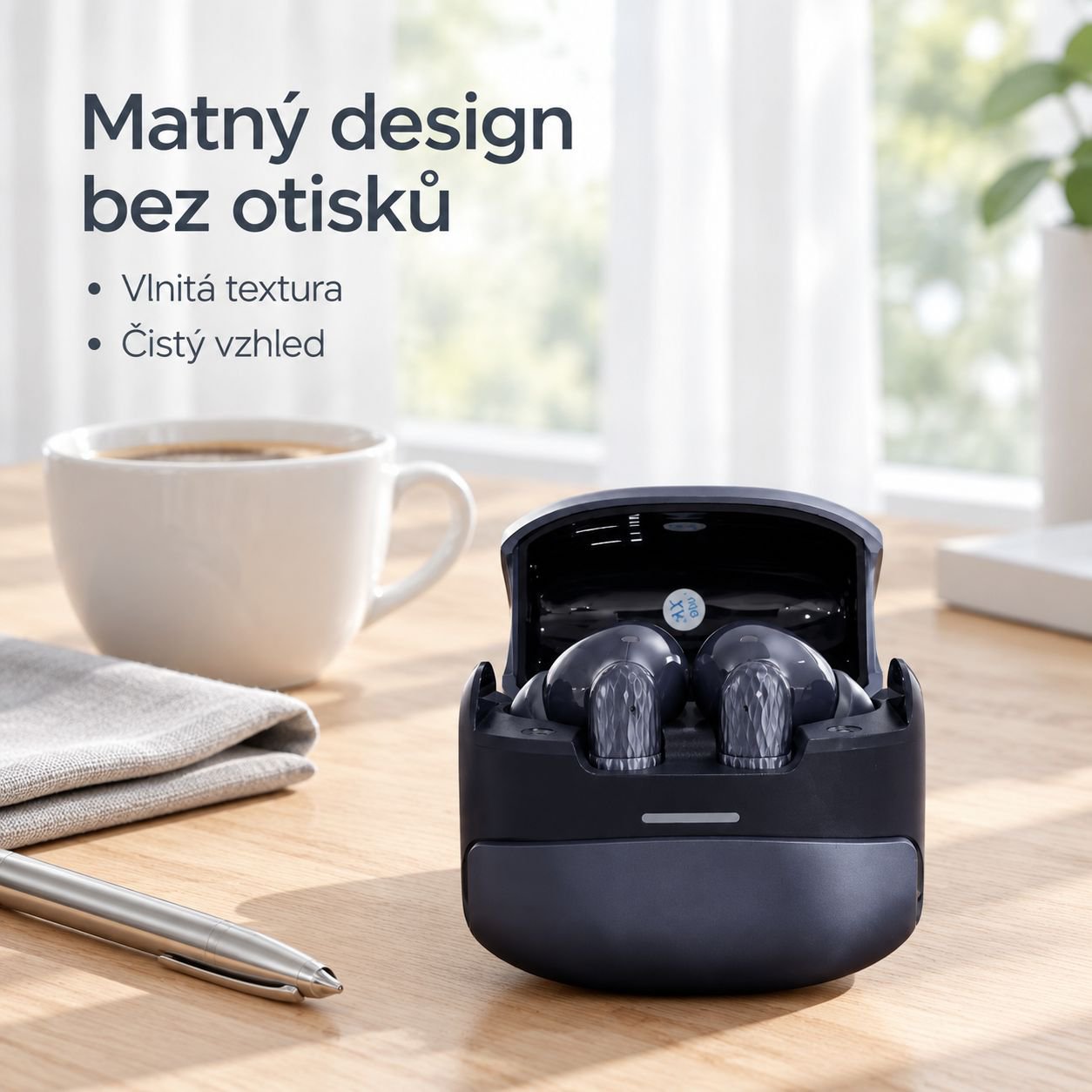 Polo-ušní bezdrátová sluchátka s potlačením hluku, vysoce kvalitní