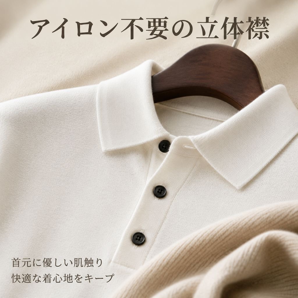 シンプルオールドマネースタイル メンズニットインナー