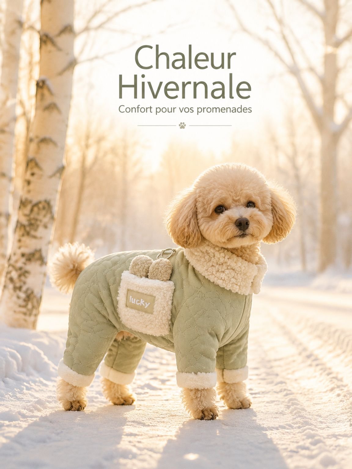 Manteau en coton épais giipet pour chien et chat en hiver