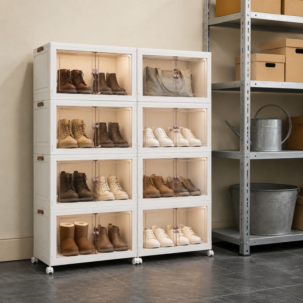 Armario plegable multifuncional decorando un hogar contemporáneo