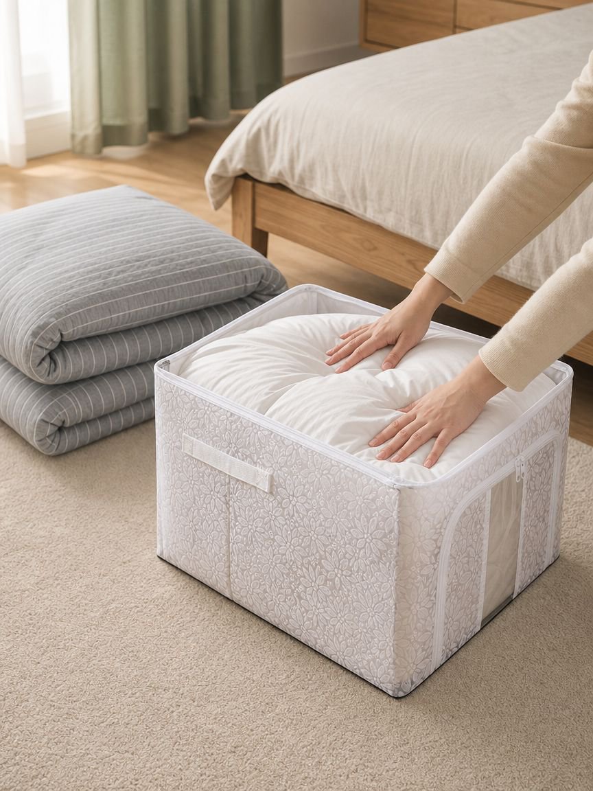 Foldable storage box for home and office organization
