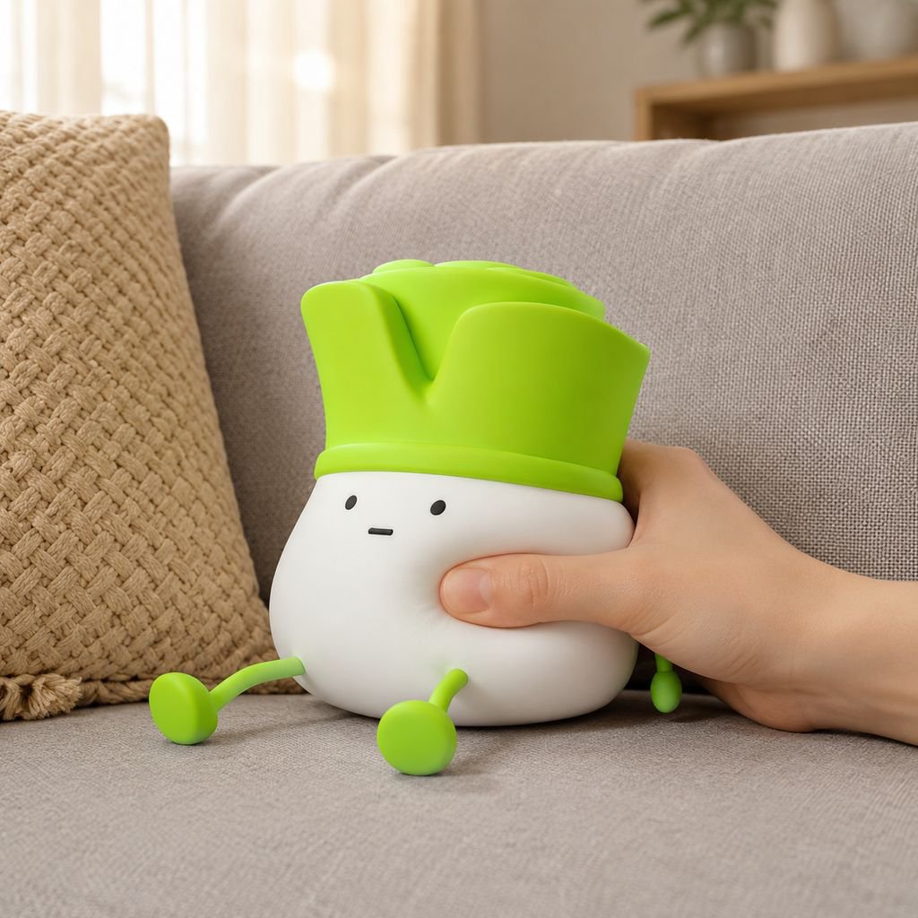 Green Onion Shape Decompression Night Light Bedroom Desktop Decoration
