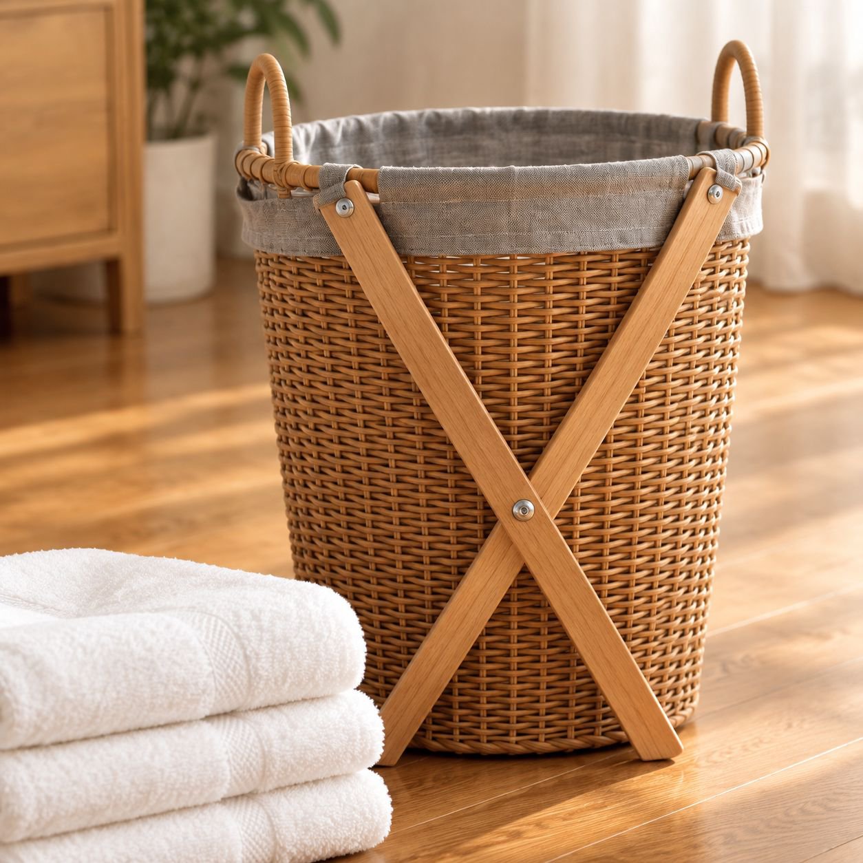 Durable and large laundry storage basket