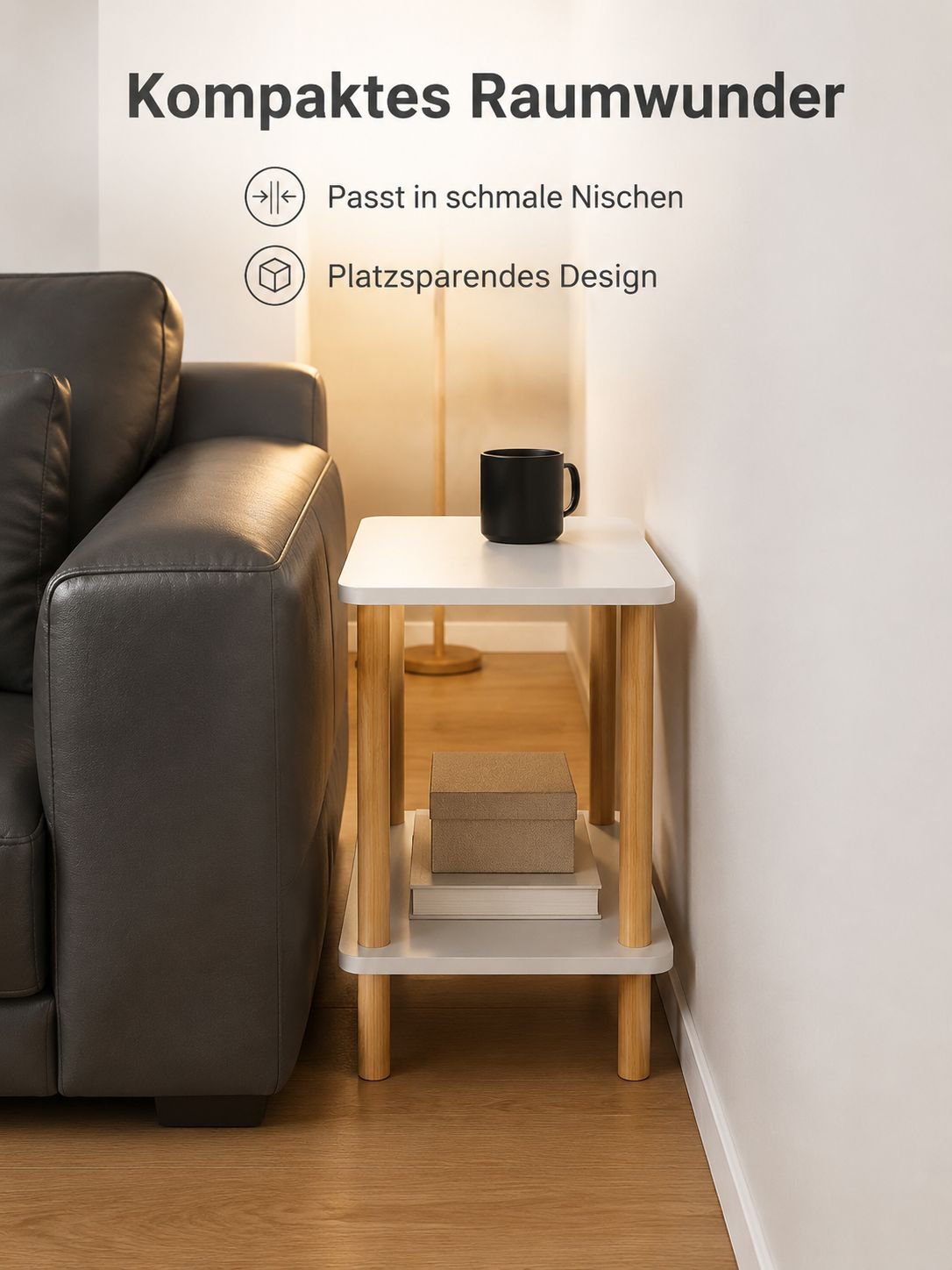 Multifunktionaler Sitzttisch als Beistelltisch im Wohnzimmer