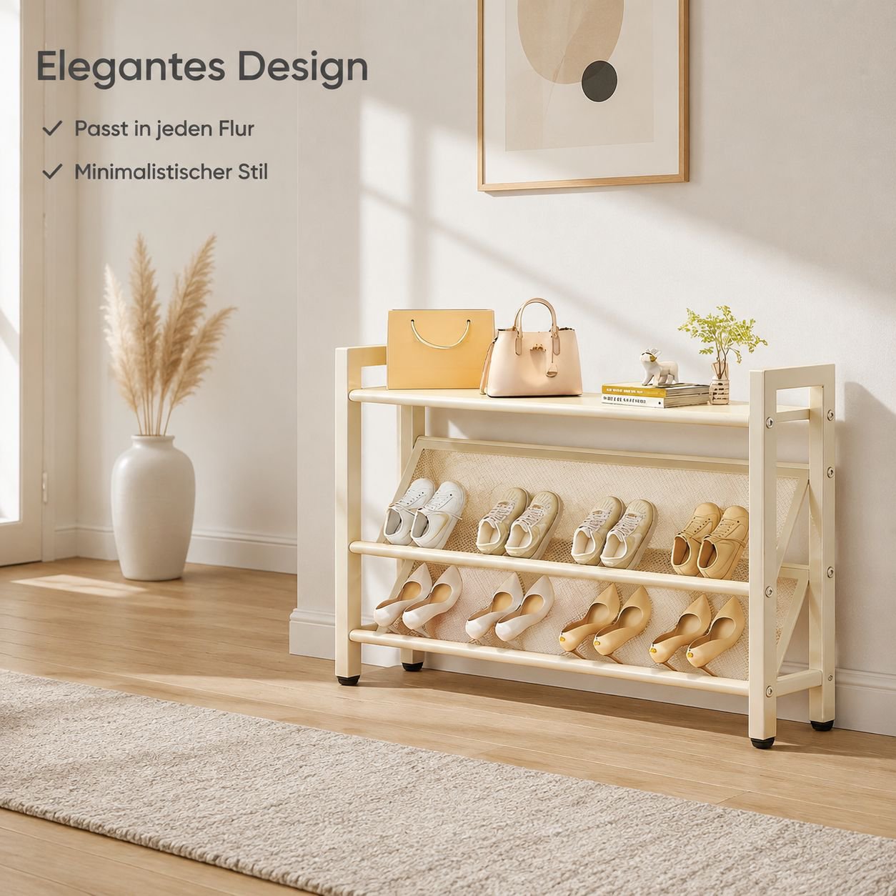 Ultradünnes, neigbares, mehrlagiges Schuhregal