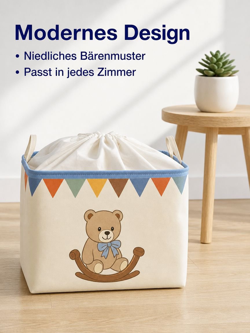 Aufbewahrungsbox aus Segeltuch mit Stoffgürtel, Spielzeug-Garderobe, Kleidung, Aufbewahrungsbox, tra