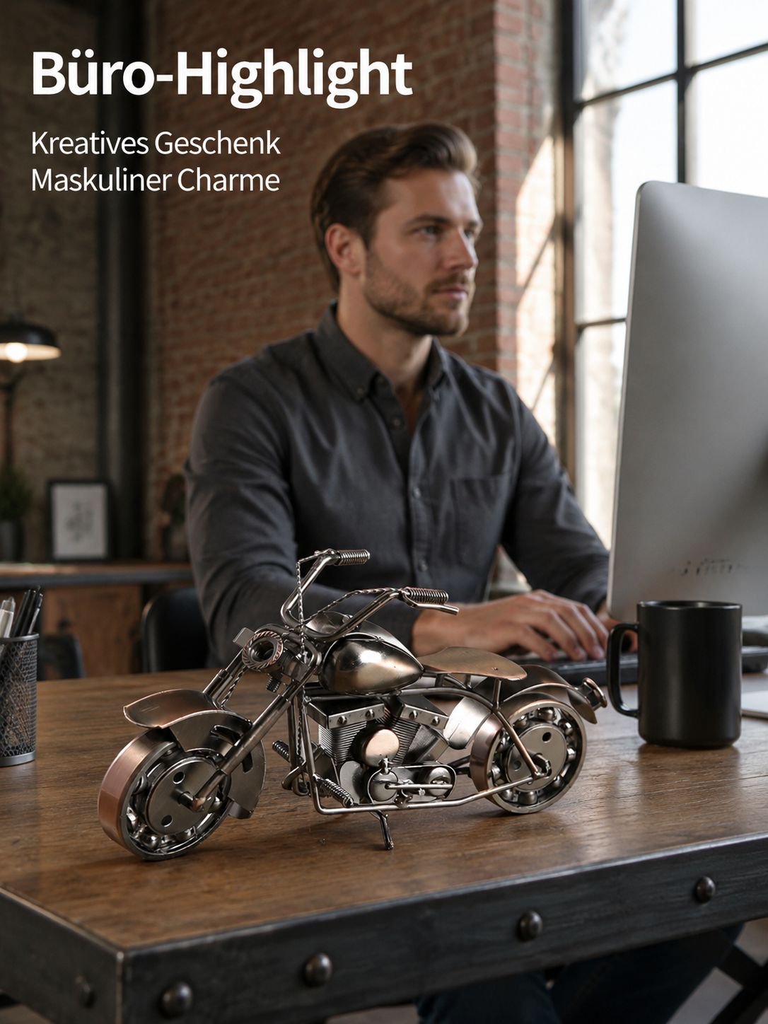 Metallene Motorradmodell-Zierde