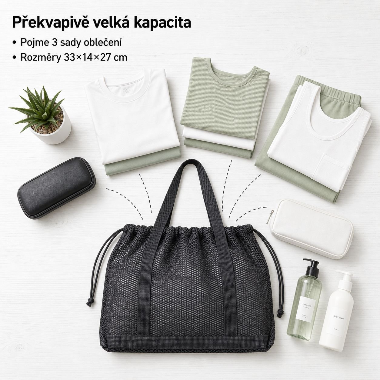 Praktická úložná taška na dovolenou u moře