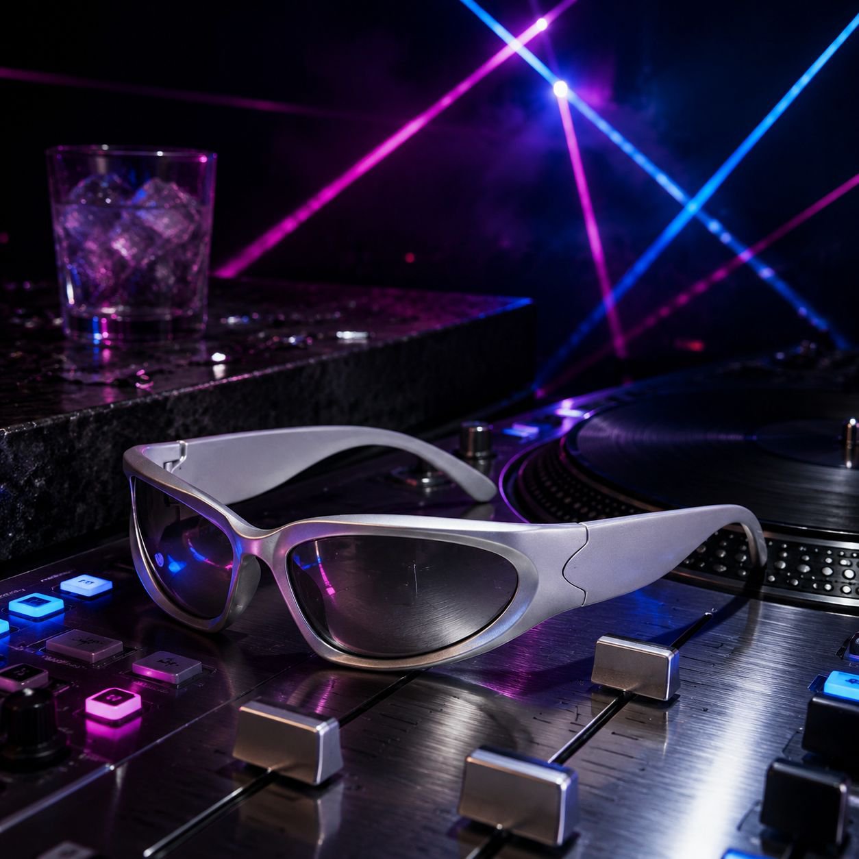 Designer sunglasses with unique punk elements