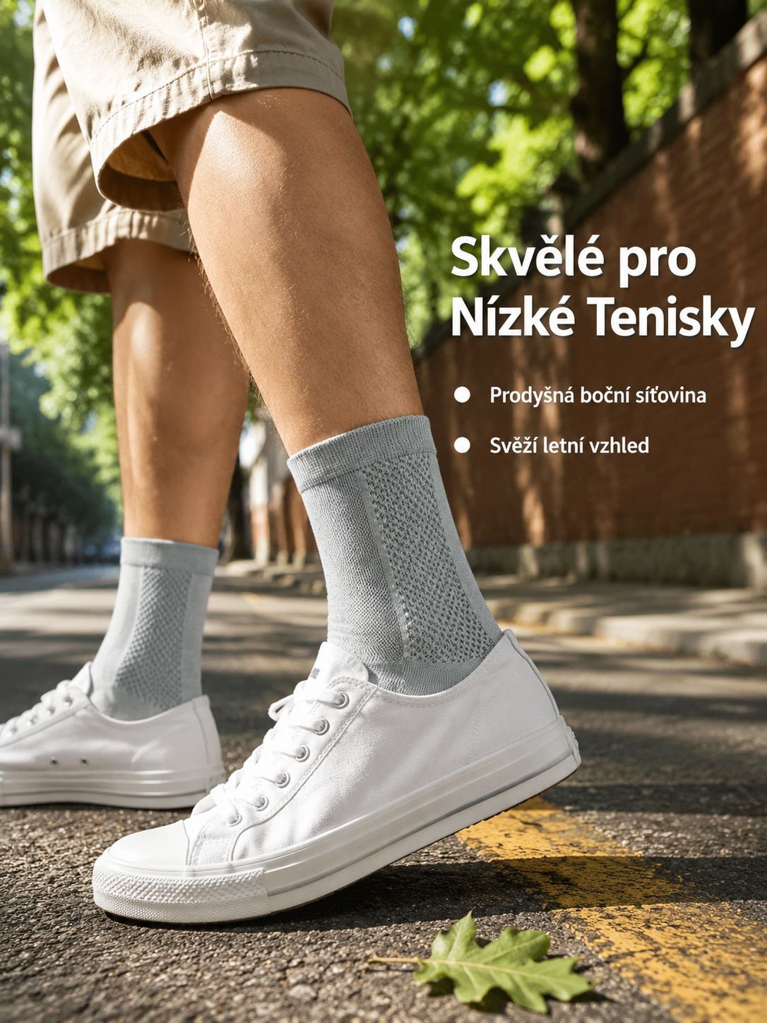 Letní prodyšné ponožky do poloviny lýtek