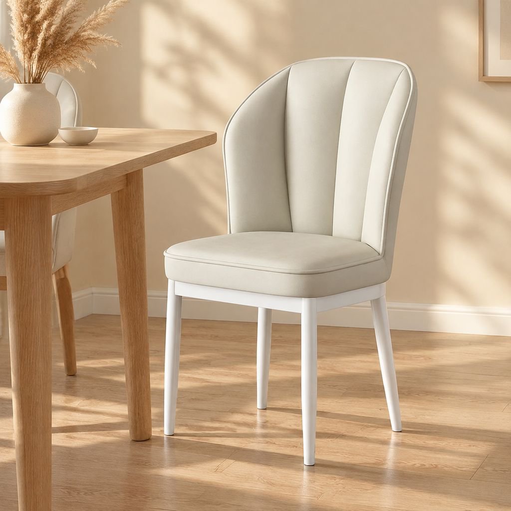 Modern Minimalist Cream-Style Dining Chair
